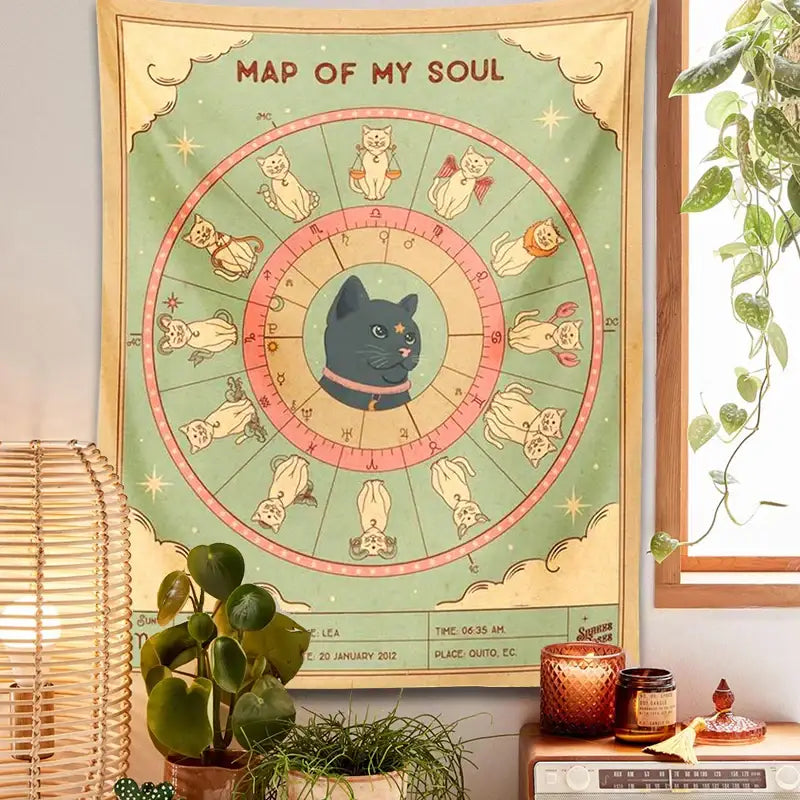 Mint Cream Zodiac Tapestry