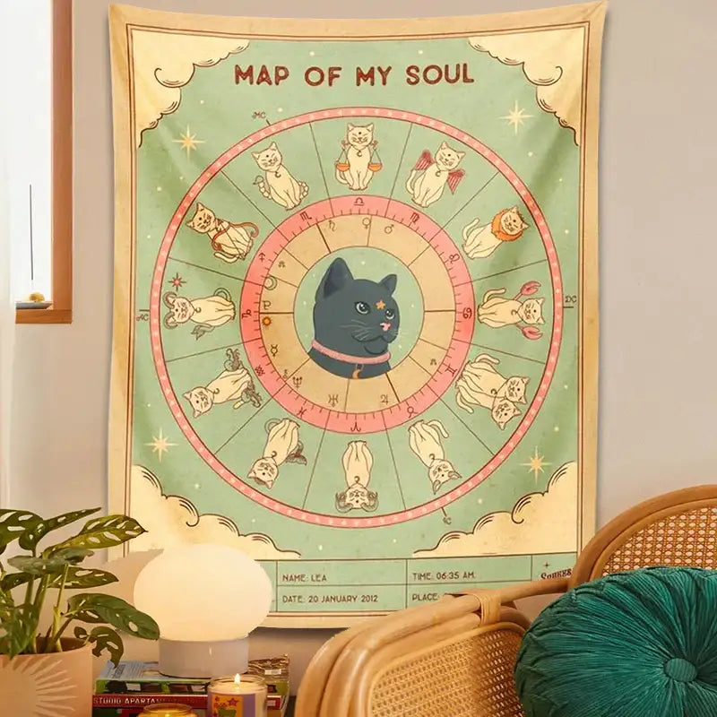 Mint Cream Zodiac Tapestry