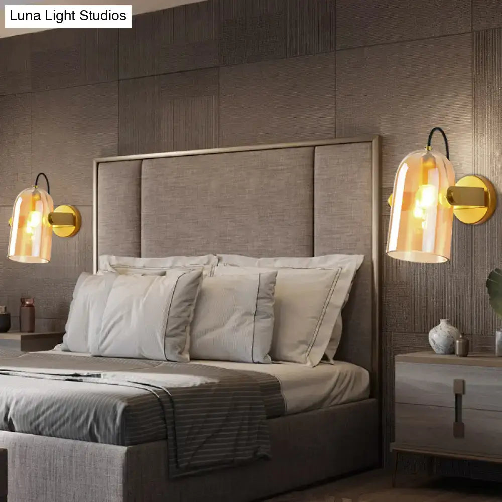 Brass Cloche Sconce Light