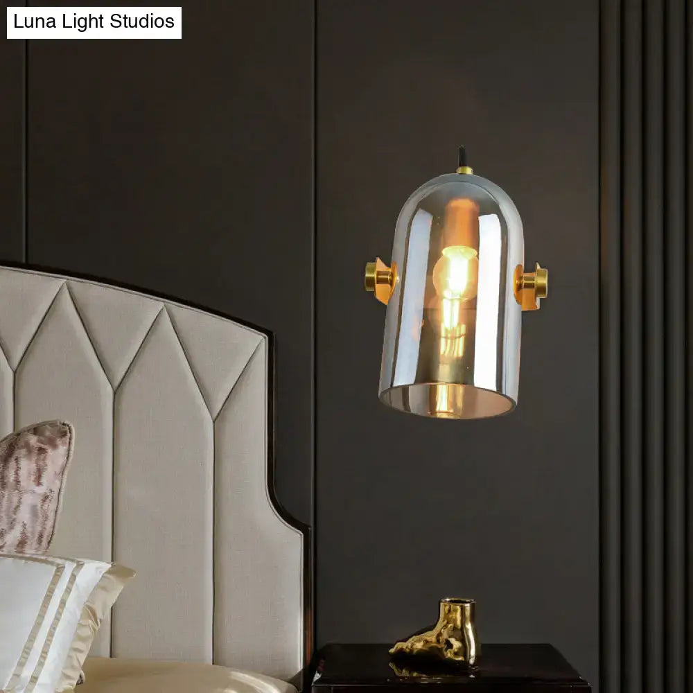 Brass Cloche Sconce Light