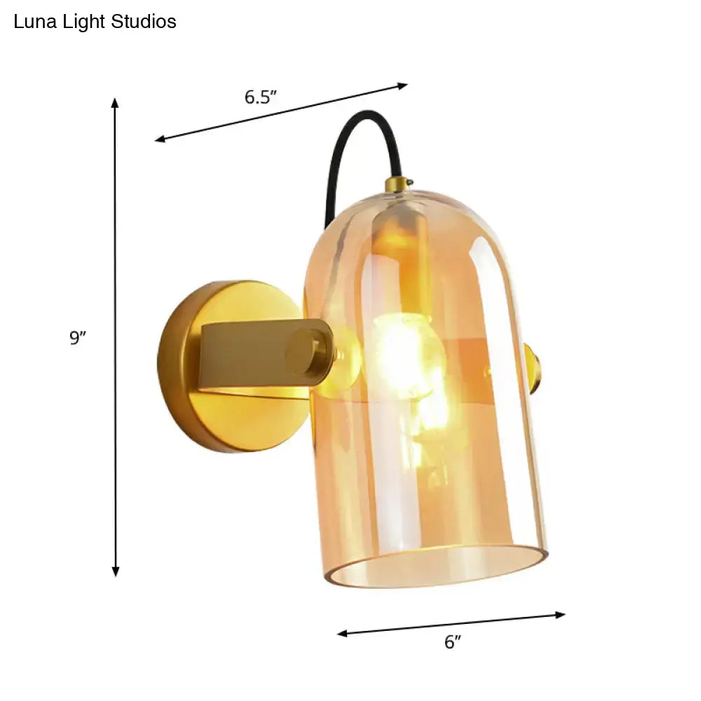 Brass Cloche Sconce Light