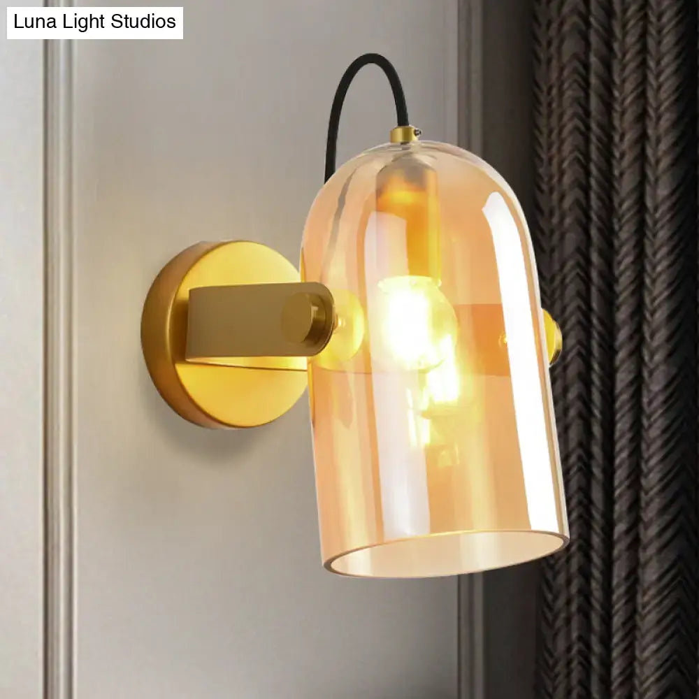 Brass Cloche Sconce Light