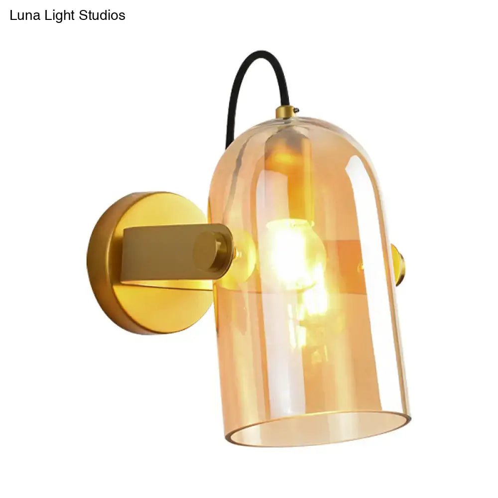 Brass Cloche Sconce Light