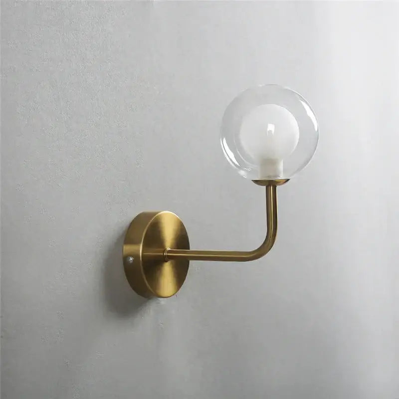 Brass Glass Ball Nordic Wall Lamp