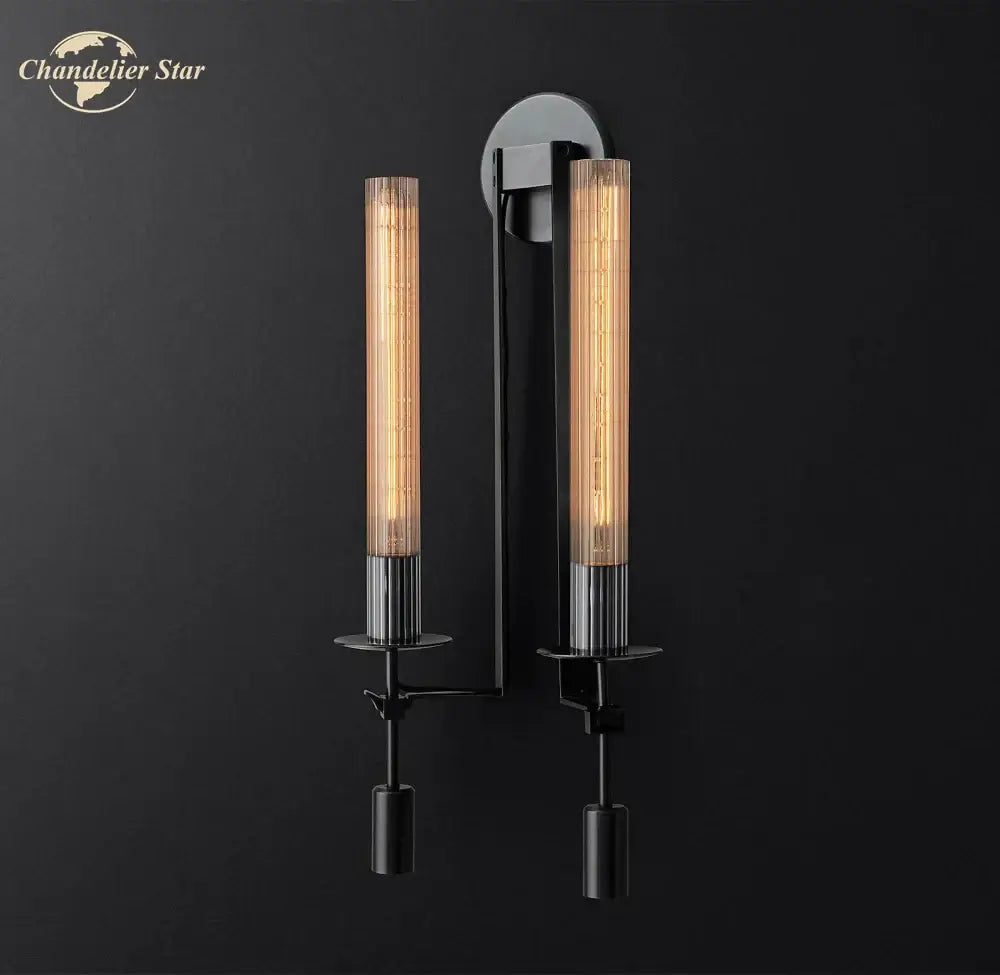 Brass Double Sconce Light