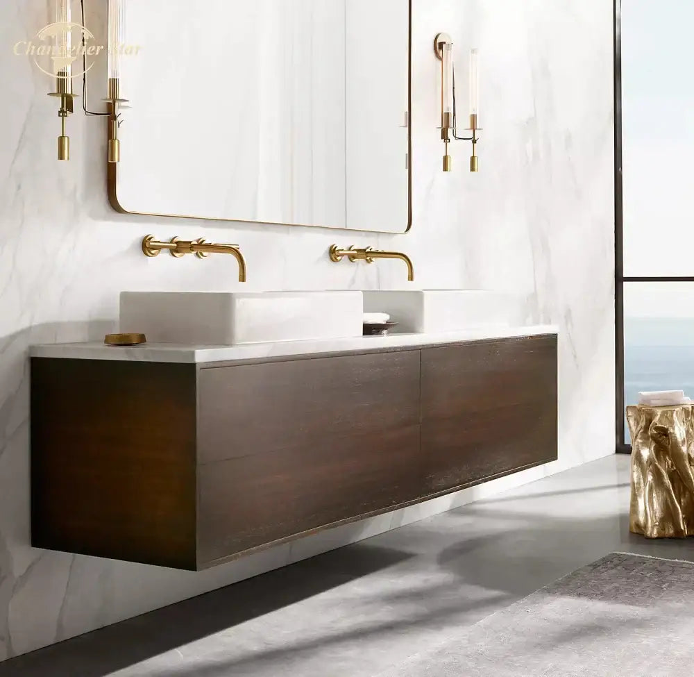 Brass Double Sconce Light