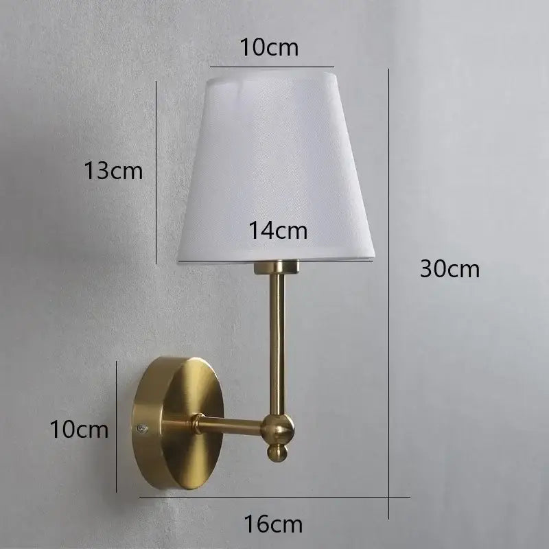 Brass White LED Wall Lamp
