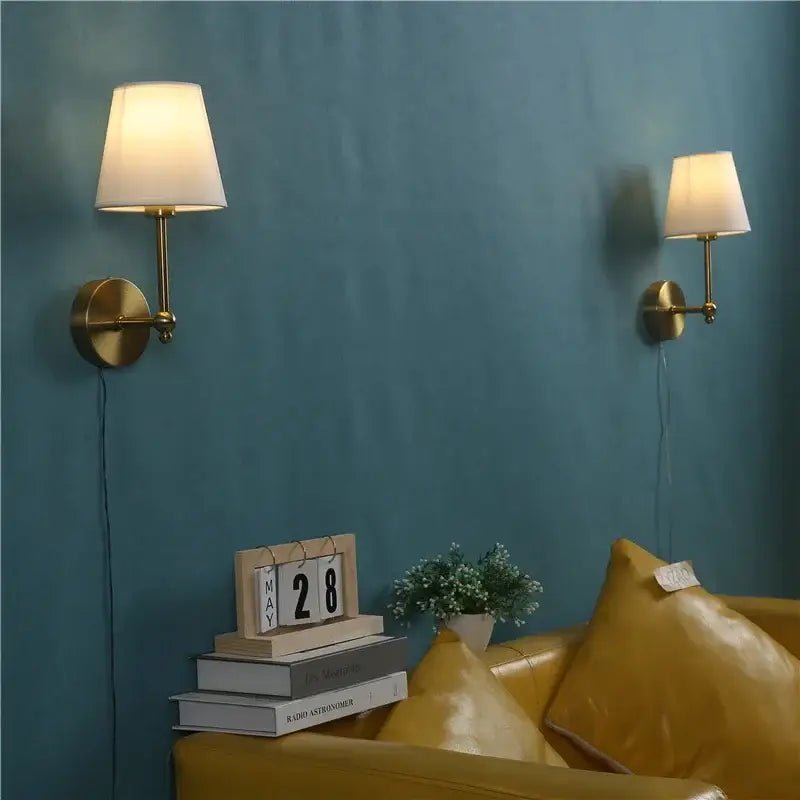Brass White LED Wall Lamp