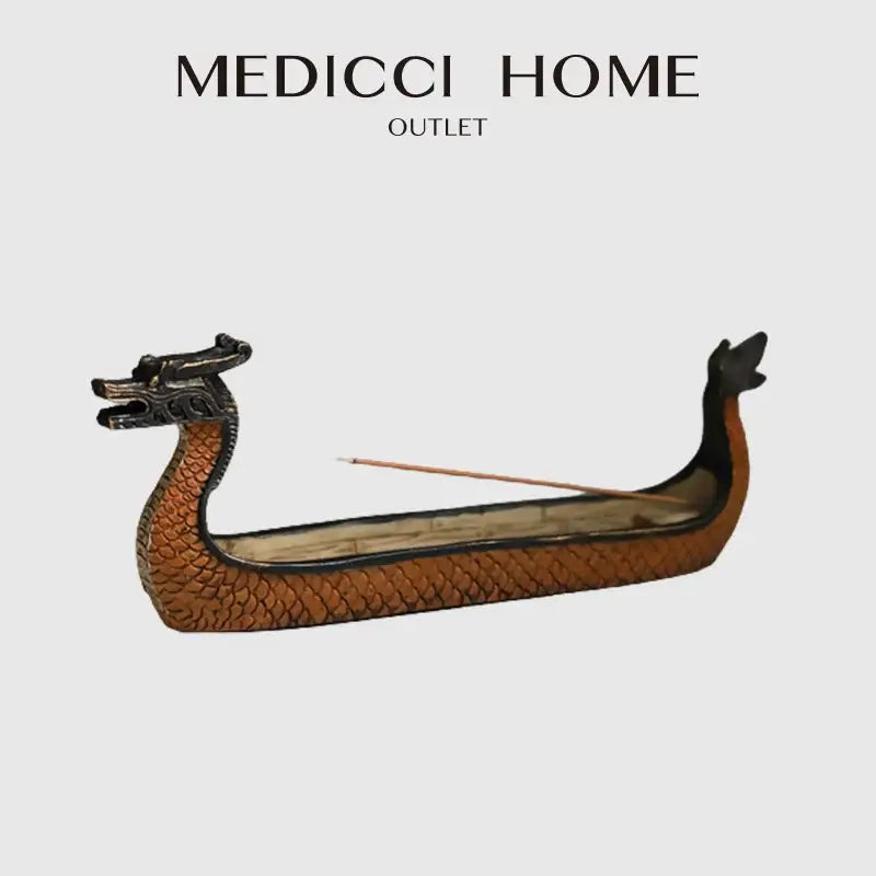 Bronze Dragon Boat Incense