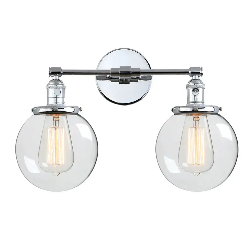 Chrome Glass Globe Sconce