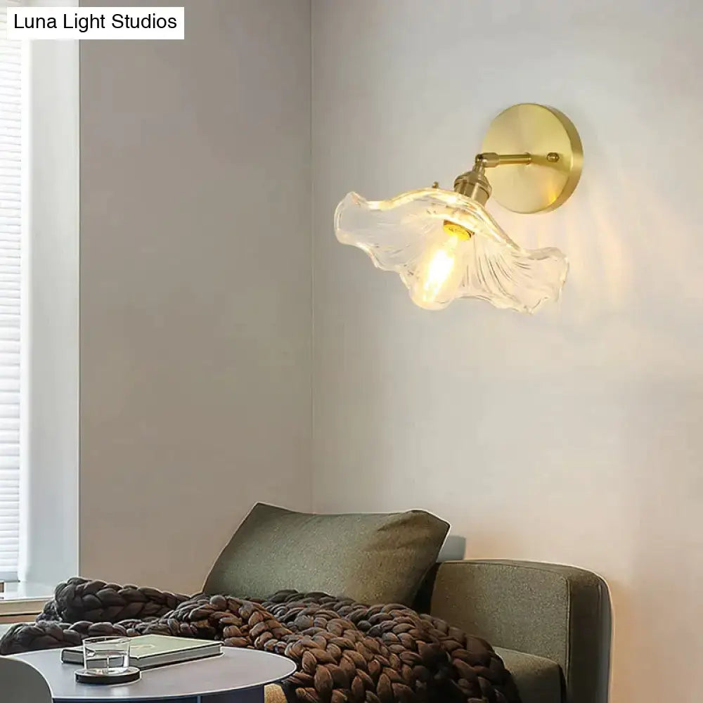 Copper Glass Wall Sconce