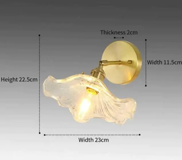 Copper Glass Wall Sconce