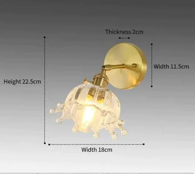 Copper Glass Wall Sconce
