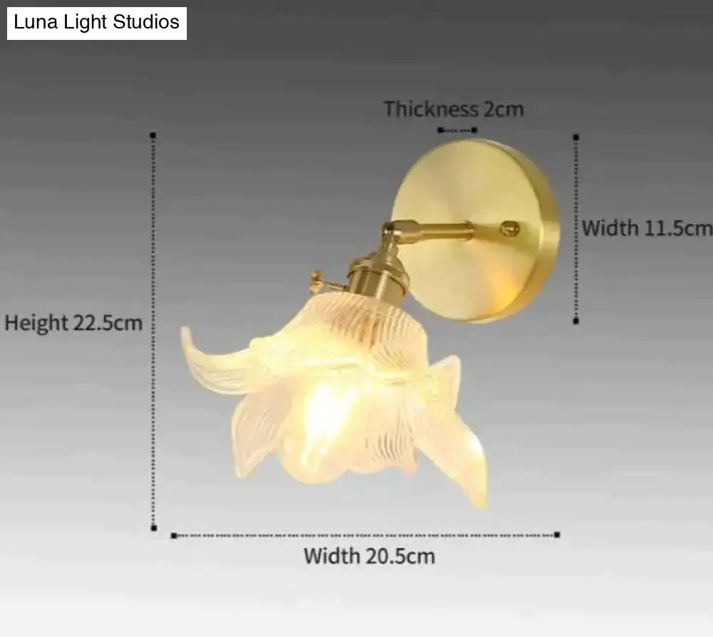 Copper Glass Wall Sconce