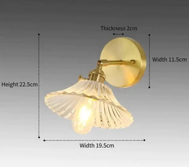 Copper Glass Wall Sconce