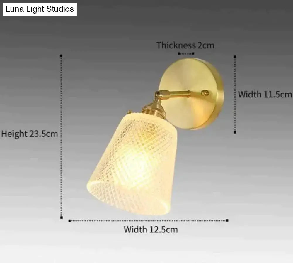 Copper Glass Wall Sconce