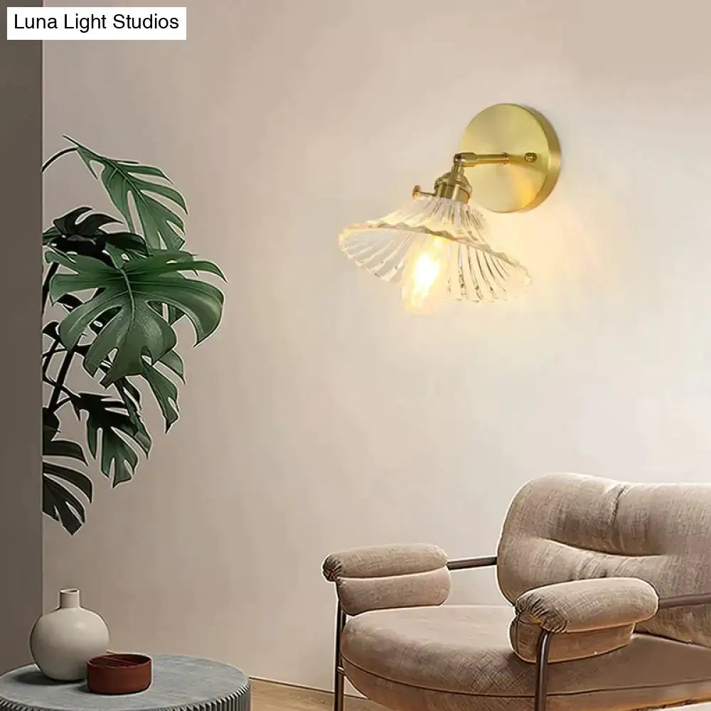 Copper Glass Wall Sconce