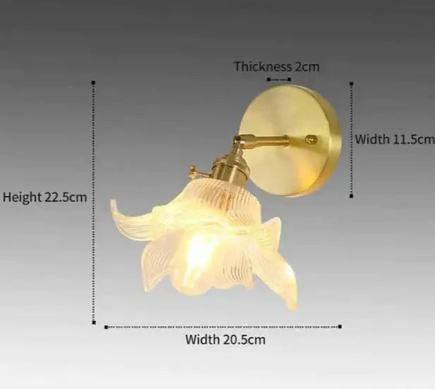 Copper Glass Wall Sconce