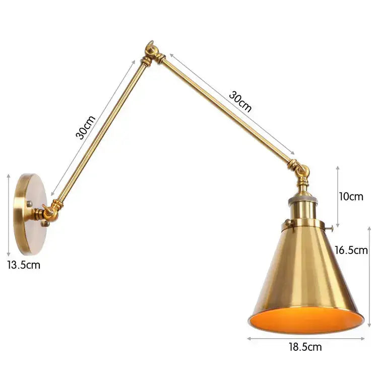 Copper Industrial Wall Lamp