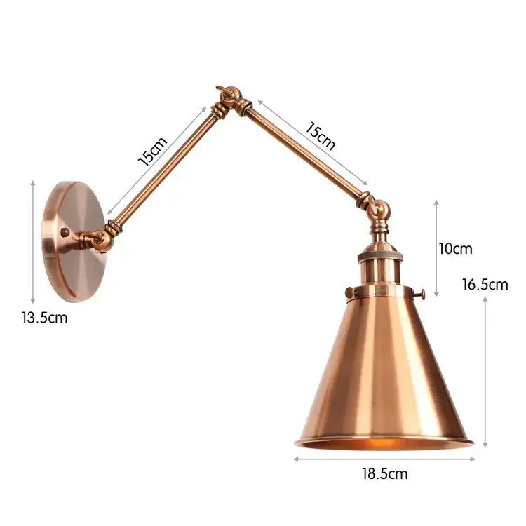 Copper Industrial Wall Lamp