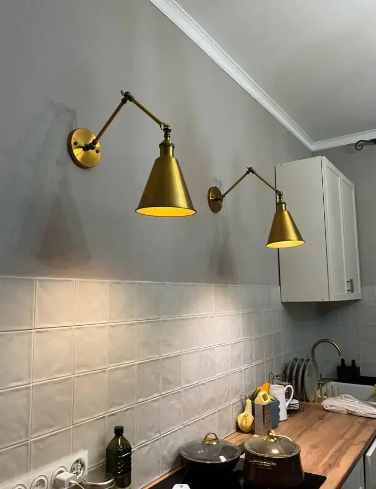 Copper Industrial Wall Lamp