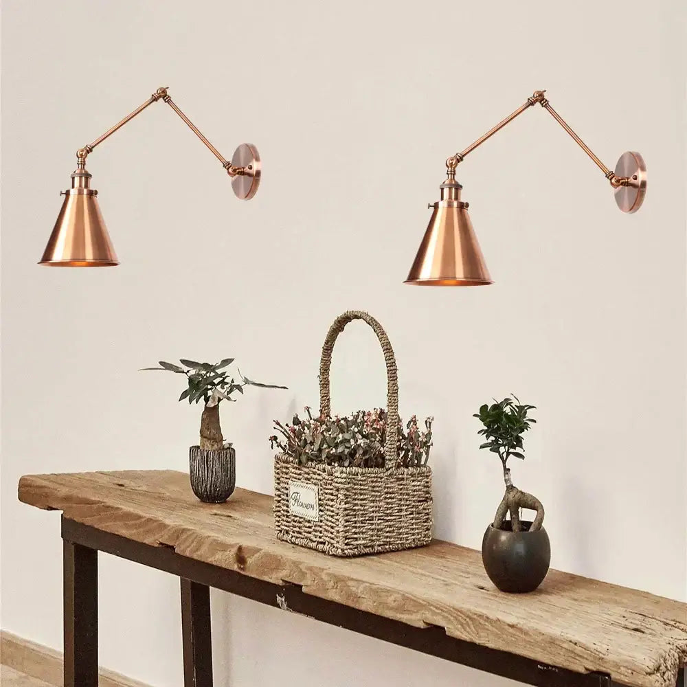 Copper Industrial Wall Lamp