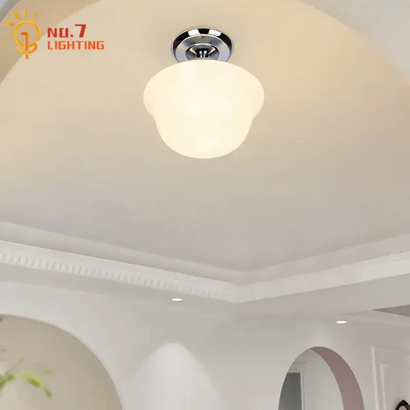 Cream Glass Kitchen Pendant