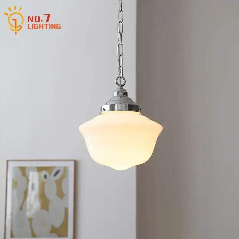 Cream Glass Kitchen Pendant
