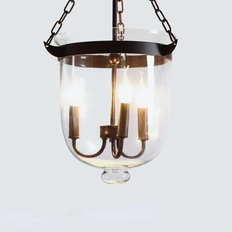 Bronze Glass Bucket Pendant