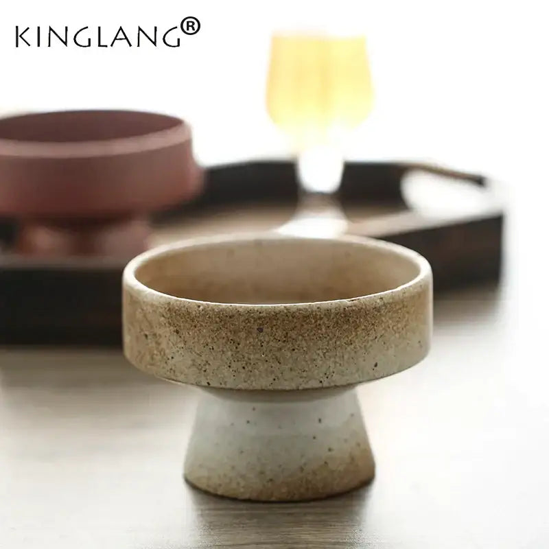 Speckled Ceramic Footed Bowl