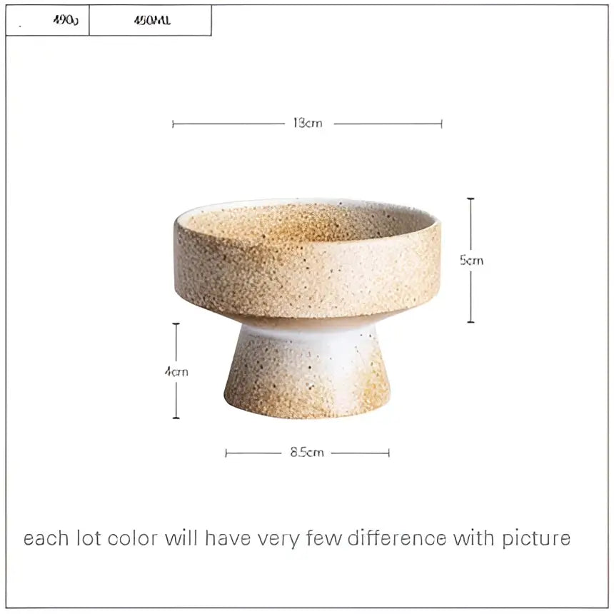 Speckled Ceramic Footed Bowl
