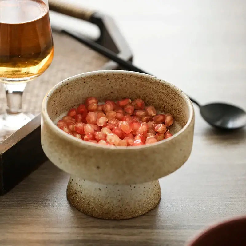 Speckled Ceramic Footed Bowl