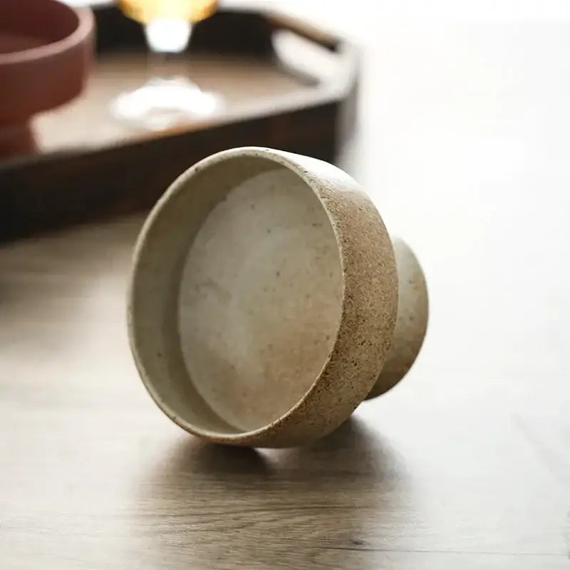 Speckled Ceramic Footed Bowl