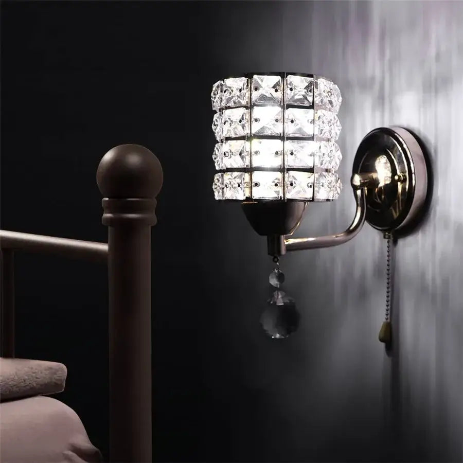 Gold Chrome Crystal Sconce