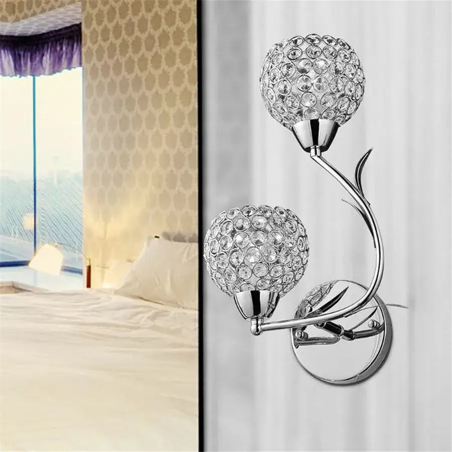 Gold Chrome Crystal Sconce