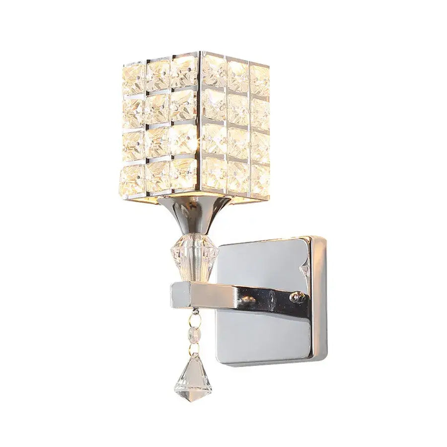 Gold Chrome Crystal Sconce