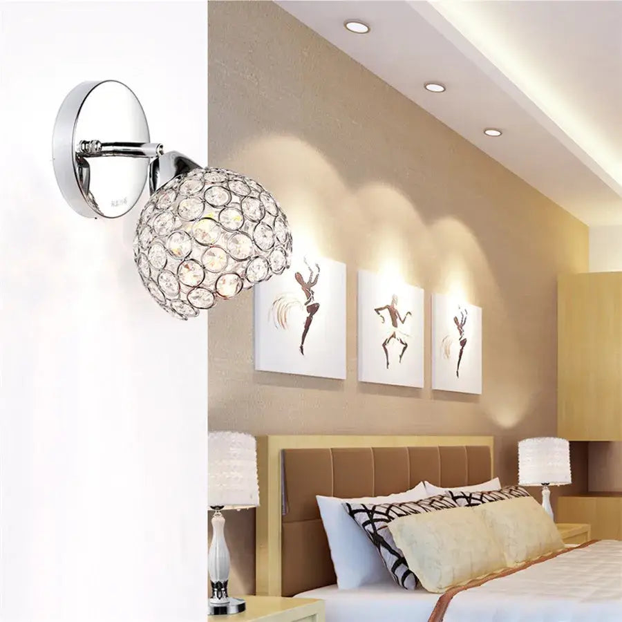 Gold Chrome Crystal Sconce