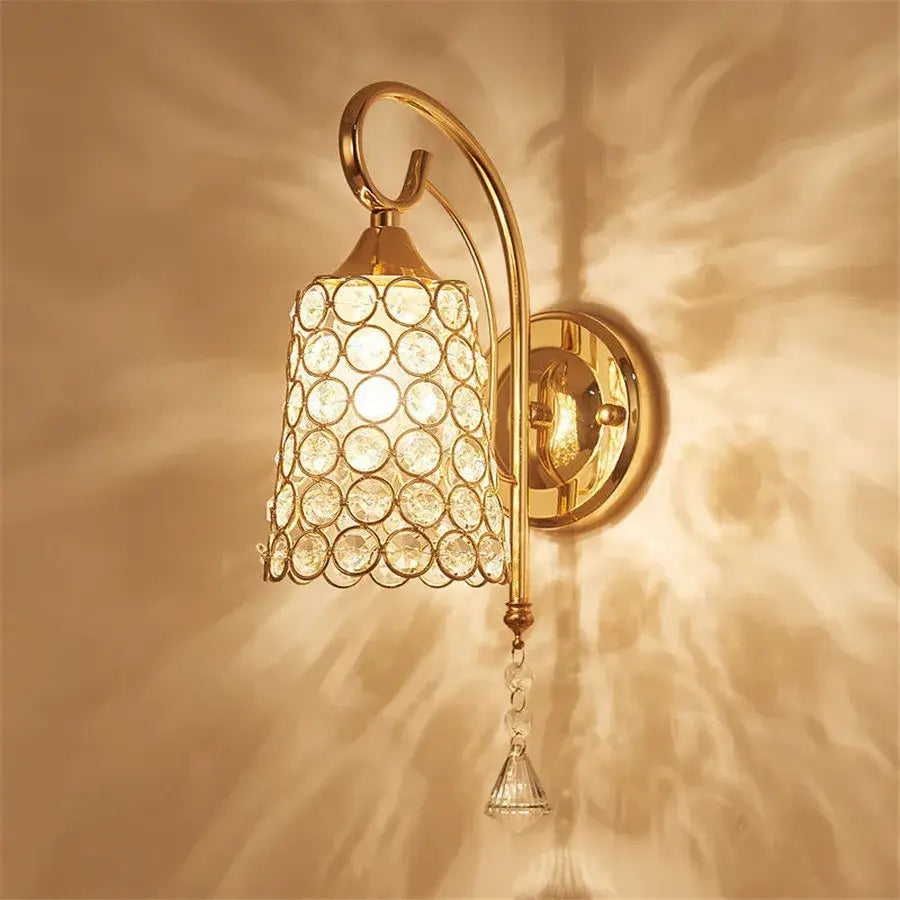 Gold Chrome Crystal Sconce