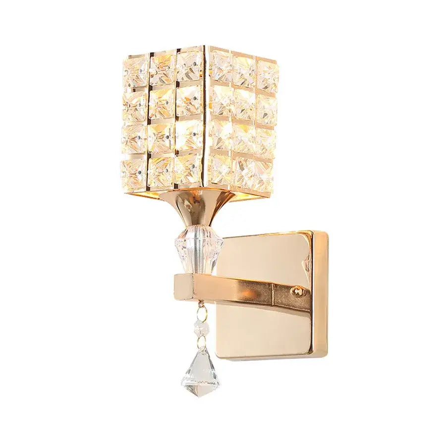 Gold Chrome Crystal Sconce