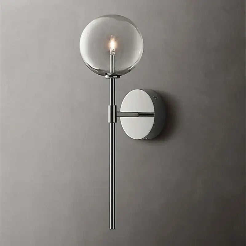 Gold Clear Glass Wall Sconce
