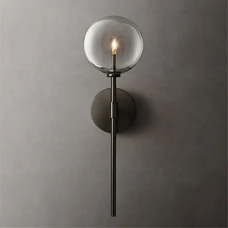 Gold Clear Glass Wall Sconce