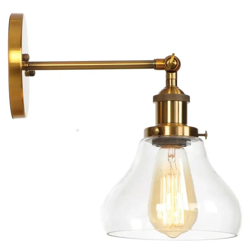 Gold LED Glass Wall Sconce