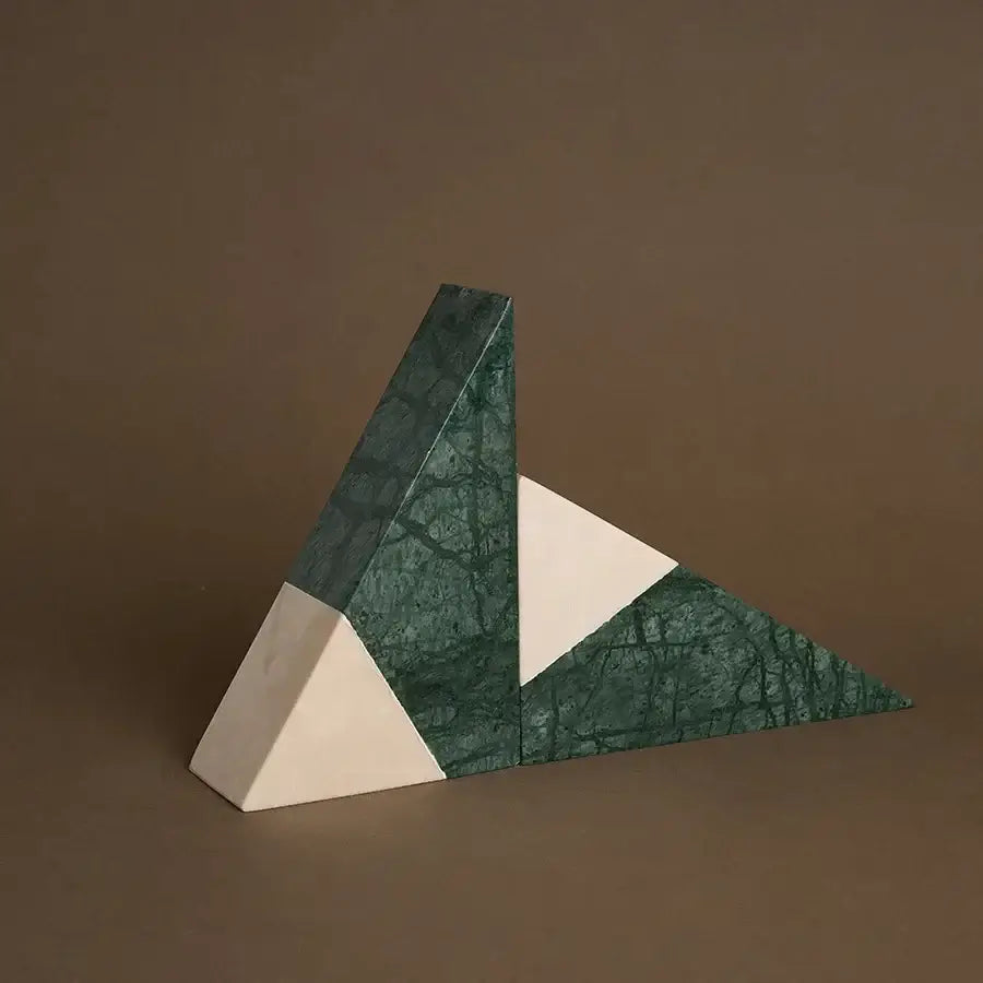Green Marble Bookends