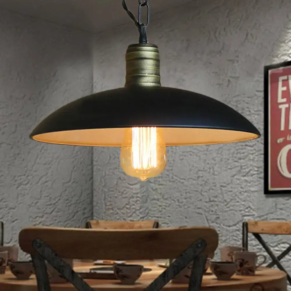 Black Brass Ceiling Light