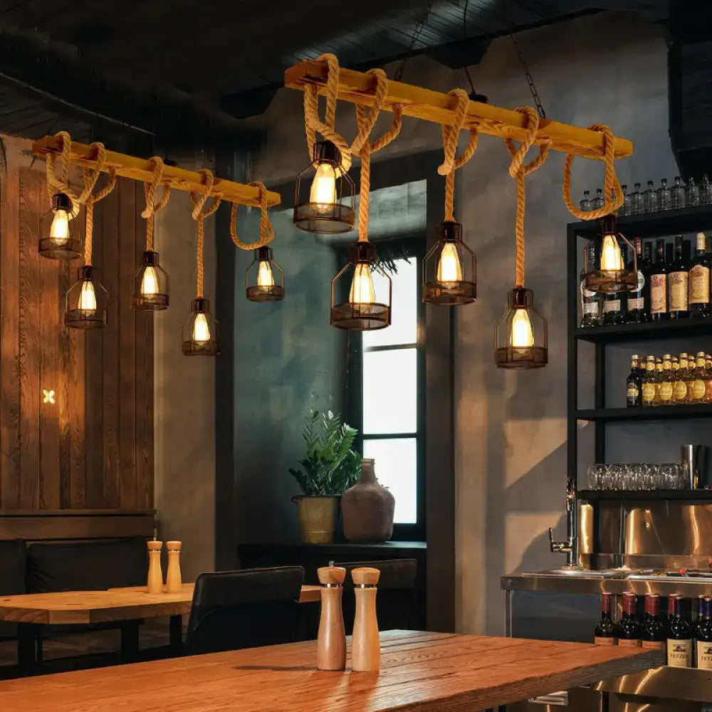Brown Industrial Hanging Light