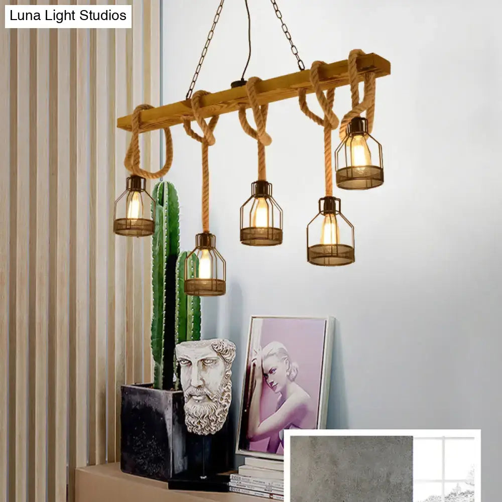 Brown Industrial Hanging Light