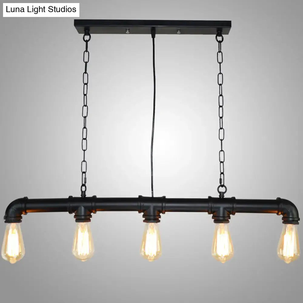 Black Industrial Island Light