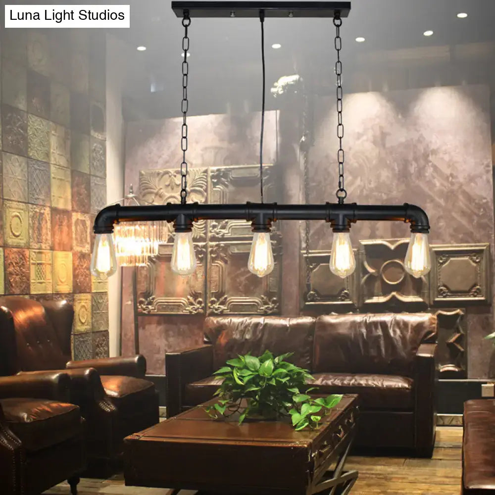 Black Industrial Island Light