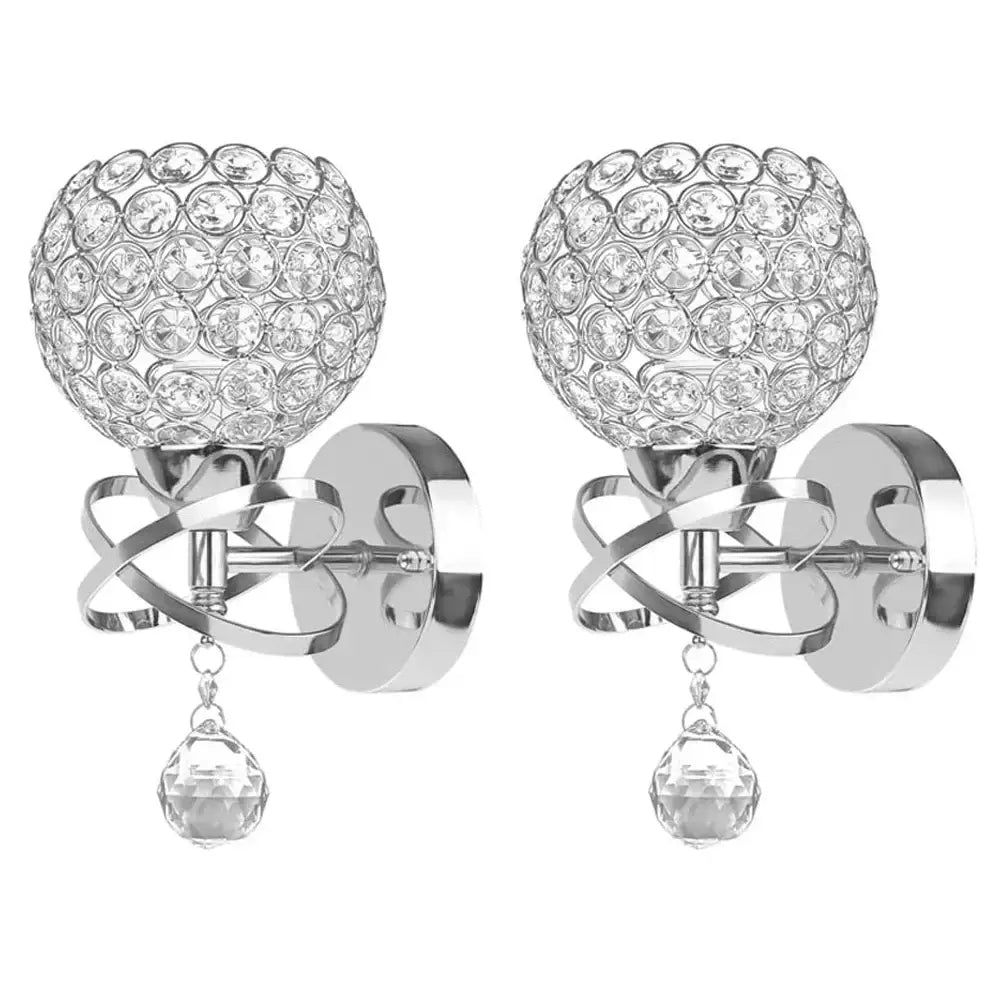 Silver Gold Crystal Sconce