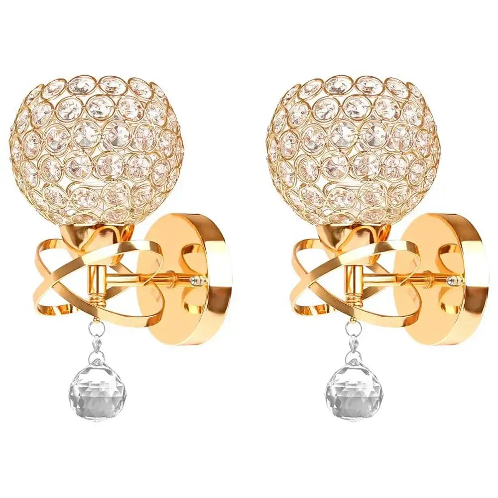 Silver Gold Crystal Sconce